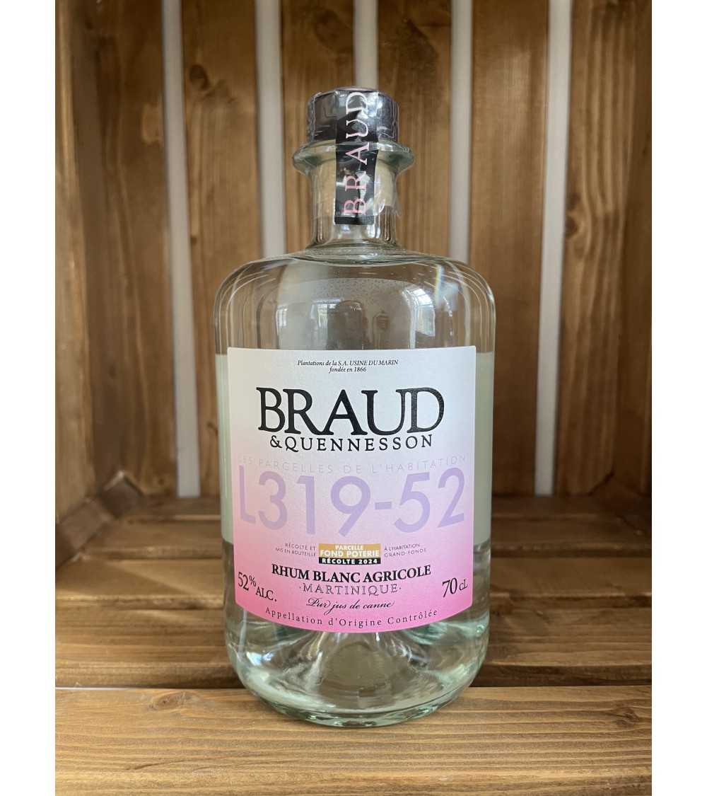 rhum blanc agricole Braud & quennesson, les parcelles de l'habitation, donc poterie 2024