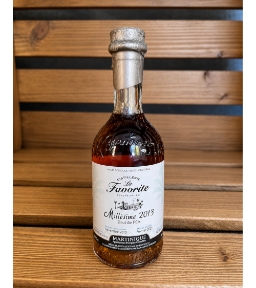 rhum La Favorite Millésime 2013 brut de fut 9 ans